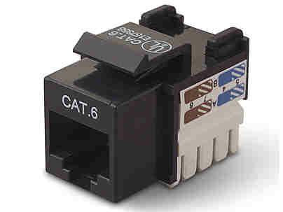 Belkin Components Belkin Keystone Jack - Keystone Jack - Black - 1 Port