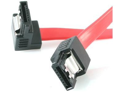 Startech 18in Latching Sata To Right Angle Sata Serial Ata Cable - Sata - M-m - 18 Inch -