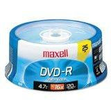 DVD-R 4.7GB 16X 25PK Spindle.