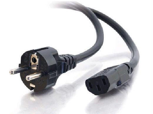 2.5m European Power Cord Black