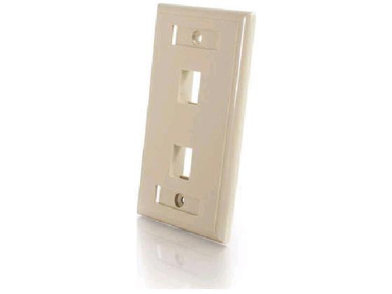 2-Port Keystone Wallplate Ivory