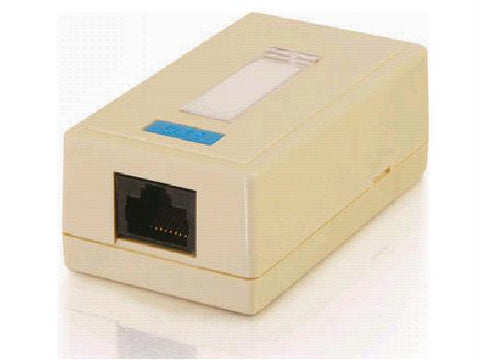 1-Port CAT5e Surface Mount Box Ivory
