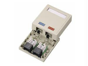 2-Port CAT5e Surface Mount Box White