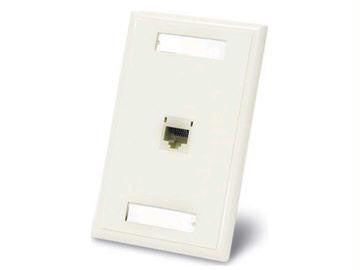 1-Port CAT5e Configured Wallplate White