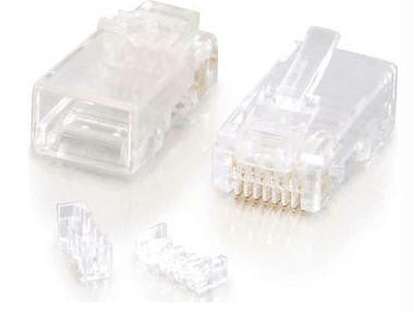 25pk CAT5e Mod Plug - Rnd Solid-Stranded