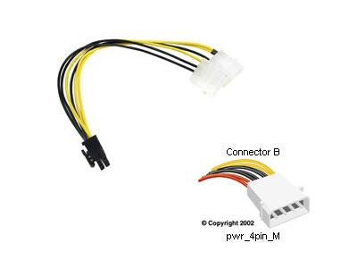ATX Power 6-Pin to (2) 4-Pin PCI Adapter