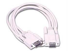 10 ft DB9F-DB9F Null Modem Cable Beige