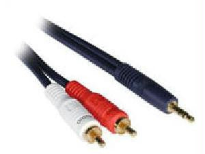 1.5ft Velocity 3.5mm Male to(2)RCA Male