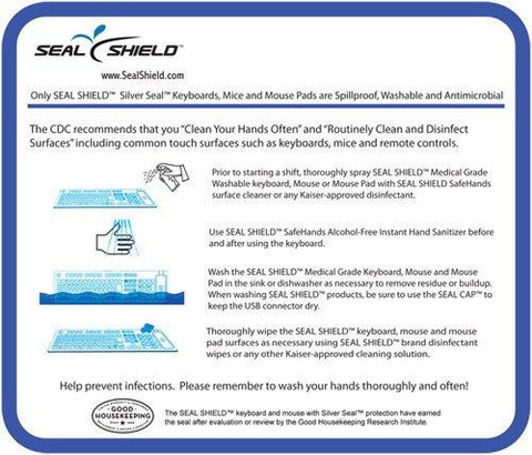 Seal Shield Seal Pad - Mouse Pad - Antimicrobial (6inx 7in)(10 Pack)