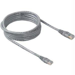 Belkinponents 18in Cat5e Patch Cable, Utp, Gray Pvc Jacket, 24awg, T568b, 50 Micron, Gold Plat