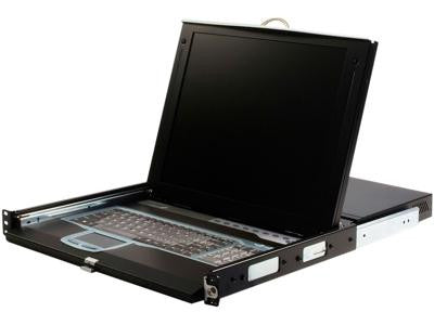 17 Rack LCD Console with 16 Port IP KVM