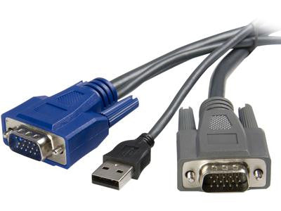 10FT ULTRA-THIN USB VGA 2-IN-1 KVM CABLE