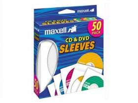 Maxell Maxell 190135 - Cd400 Cd - Dvd Storage Sleeves (white 50 Pk)