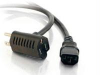 1.5FT 16AWG POWER CORD W- EXTRA OUTLET