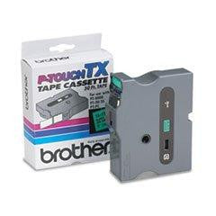 Brother International Corporat Laminated Tape - Black On Green - Roll (0.95 In) - Pt30 ,pt35, Pt40