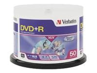 Verbatim Americas Llc Verbatim Dvd+r 4.7 Gb 16x - Cakebox - Storage Media