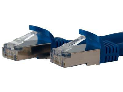7 FT BLUE SHIELDED CAT6A PATCH CABLE