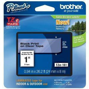 Brother International Corporat Tze151 Label Tape - 1 Width X 26.20 Ft Length 1
