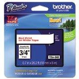 Brother International Corporat Tze-242 Label,3-4 Red-wht