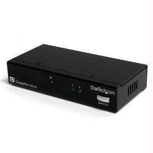 STARTECH 2 PORT DISPLAYPORT VIDEO SWITCH WITH AUDIO & IR REMOTE CONTROL