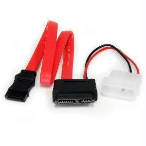 STARTECH 12IN SLIMLINE SATA TO SATA WITH LP4 POWER CABLE ADAPTER