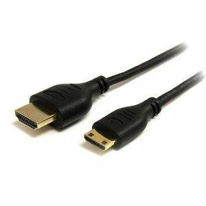 STARTECH 6 FT SLIM HIGH SPEED HDMI CABLE WITH ETHE - HDMI TO HDMI MINI M-M