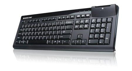 Iogear 104-key Keyboard With Integrated Smart Card Reader Is A Secure Terminal For Comp