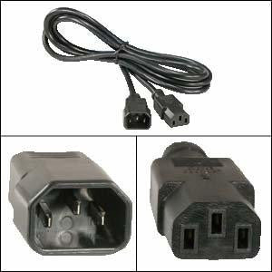 Unirise Usa, Llc Power Cord C13-c14 Svt 250v 10amp Black Jacket 4 Feet