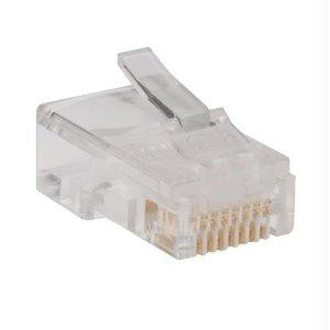 Tripp Lite 100-pack Of Rj45 Plugs For Round Solid - Stranded Conductor 4-pair Cat5e Cable