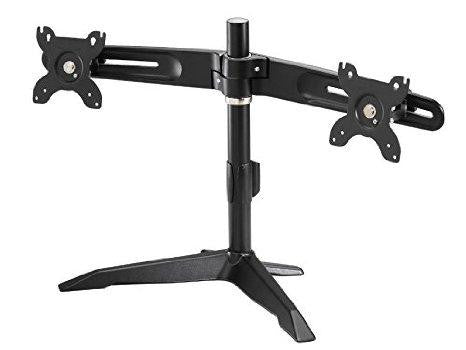 Amer Networks Dual Monitor Lcd-led Monitor Stand. Supports Vesa Mounting For 75mm And 100mm Sp