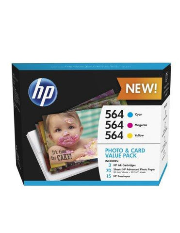Hp Inc. Hp 564 Photo And Card Value Pack, 70 Sheets