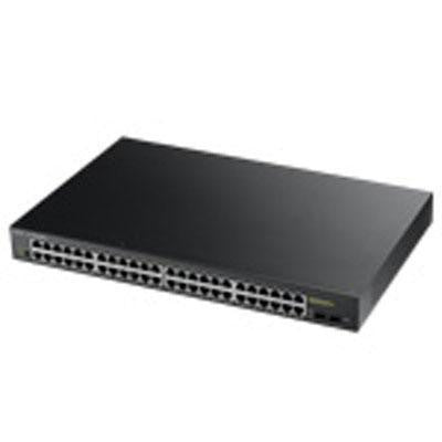 Zyxel Communications Gs1900-48hp - 48 Port Gbe Poe+ L2 Web Managed Rackmount Switch W-2 Sfp (170w)