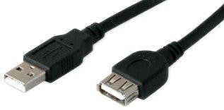 Add-on-computer Peripherals, L Addon 15.24cm (6.00in) Usb 2.0 (a) Male To Female Black Extension C