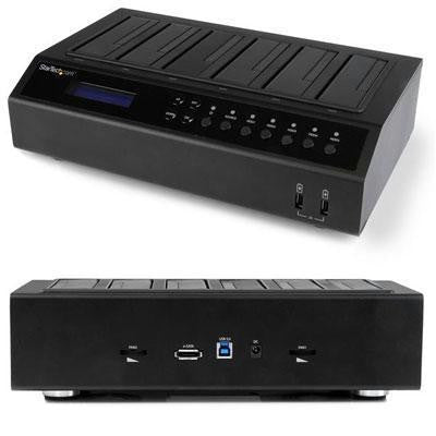 Startech Usb 3.0 - Esata 6-bay Hard Drive Duplicator Dock - 1:5 Hdd - Ssd Cloner And Eras
