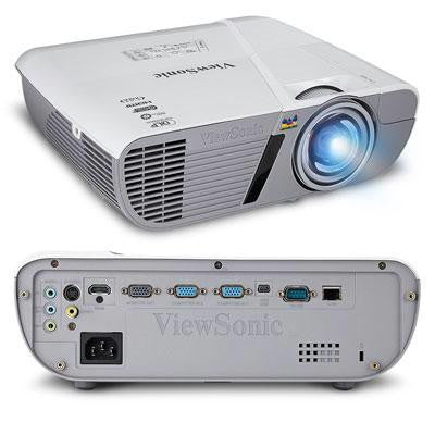 Viewsonic Wxga Dlp Network Short Throw Projector, 1280 X 800, 3,200 Lumens With 0.49:1 Thr
