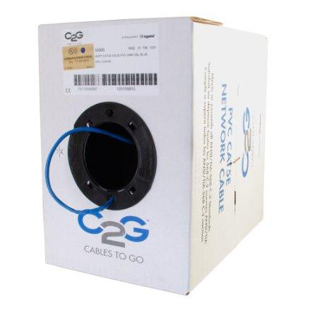 C2g 500ft Cat5e Bulk Unshielded (utp) Network Cable With Solid Conductors - Plenum C
