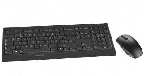 Cherry B. Unlimited Aes Encrypted Wireless, 104+4 Keys, Black, Mouse Included, 128 Bit