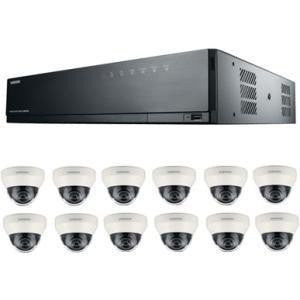Samsung Techwin America 16ch Nvr And 12 Network Cameras Kit,srn-1673s-3tb X 1, Snd-l6013r X 12, 60