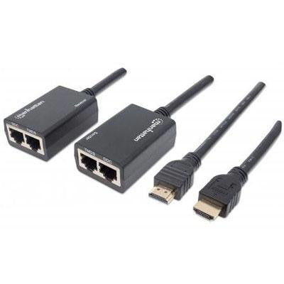 Manhattan - Strategic Manhattan Hdmi Cat5-cat6 Extender. Extends 1080p Signal Up To 30 M (100 Ft.)