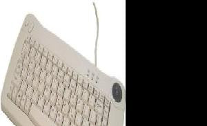 Adesso Ack-5010uw - Keyboard - Qwerty - Trackball - Cable - Usb - White