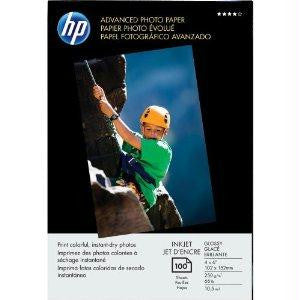 Hewlett Packard Hp Advance Glossy Paper 4x 6 100 Sht 100 Sheets Of 4 X 6 Borderless Glossy Advan