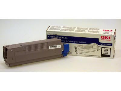 Okidata C5500n-c5800ldn Black Toner Cartridge (up To 5,000 Pages), Type C8 - C5500-c5800