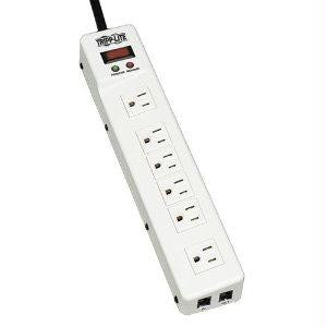 Tripp Lite Tripp Lite Surge Protector Strip 120v Rj11 Rt Angle 6 Outlet Metal 15ft Crd