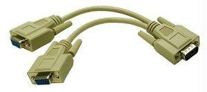 C2g 8in One Hd15 Vga Male To Two Hd15 Vga Female Y-cable