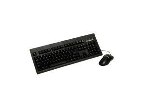 PS2 Keyboard w- Optical Mouse Black RoHS