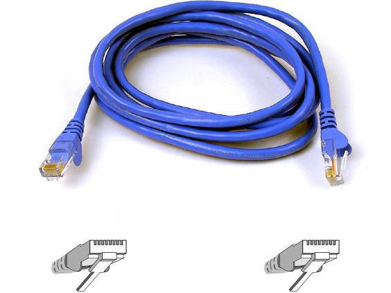 Belkinponents 30ft Cat6 Snagless Patch Cable, Utp, Blue Pvc Jacket, 23awg, 50 Micron, Gold Pla