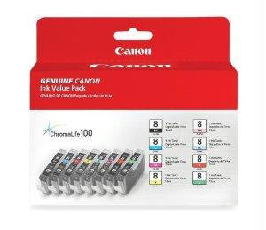 Canon Usa Cli-8 Ink 8 Pack - (1 X Black, Yellow, Cyan, Magenta, Red, Green, Photo Cyan, Ph
