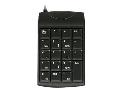 Unitech America Usb, 19 Keys Numeric Keyboard, Black, 10 Key Layout