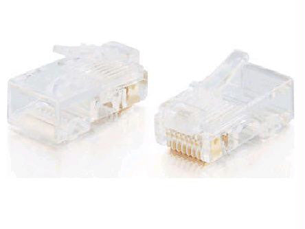 C2g Rj45 Cat5 8x8 Modular Plug For Flat Stranded Cable - 100pk