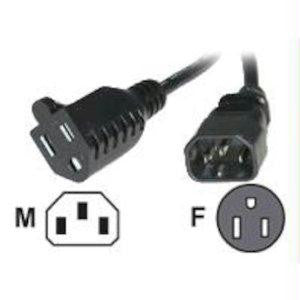 C2g 3ft 18 Awg Monitor Power Adapter Cord (iec320c14 To Nema 5-15r)